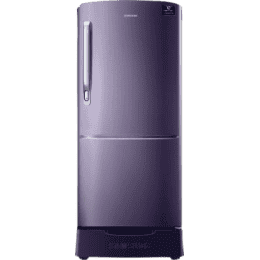 SAMSUNG 192 L Direct Cool Single Door 3 Star Refrigerator with Base Drawer | RR20T182YUT/HL | Pebble Blue