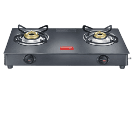 Prestige Magic Plus Glass Manual Gas Stove | 2 Burners | Black | GTMP 02