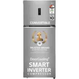 LG Frost Free Double Door Top Mount Convertible Refrigerator | 398 L |  3 Star  | GL-T422VPZX