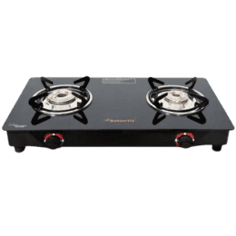 Butterfly Duo Glass Manual Gas Stove | 2 Burners