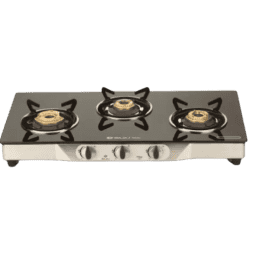 BAJAJ Majesty CGX3 Eco Glass | Stainless Steel Manual Gas Stove | 3 Burners