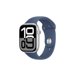 Apple Watch Series 10 | GPS | 42mm | S/M | Silver Aluminium with Denim Sport Band | Denim Strap | MWWA3HN/A