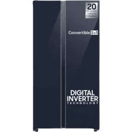 SAMSUNG 653 L | Direct Cool Side by Side 3 Star Refrigerator | RS76CB81A341HL | Glam Navy