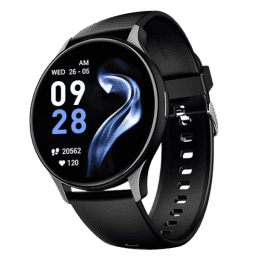 Boat Lunar Peak Smart Watch | 1.45" AMOLED Display, Advanced BT Calling, Always on Display, Cloud & Custom Watch Faces, in-Built Games | Black
