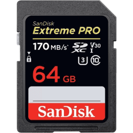 SanDisk Extreme Pro 64 GB | 170 MB/s | Memory Card