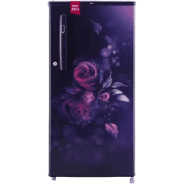 LG 185 L Direct Cool Single Door 3 Star Refrigerator with Fast Ice Making | GL-B199OBED | Blue Euphoria
