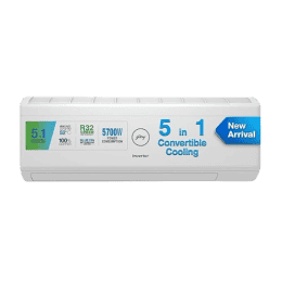Godrej 1.7T SIC 20ITC3-WWA Ton 3 Star, 5-In-1 Convertible Cooling Inverter Split AC | White
