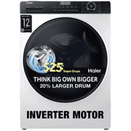 Haier HW80-IM12929C |Super Drum Inverter | Washing Machine Fully Automatic Front Load | 8 kg