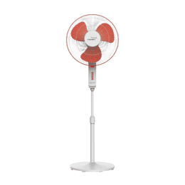 V-Guard Finesta STS Plus Pedestal Fan | 400 mm | 3 Blade | White Red