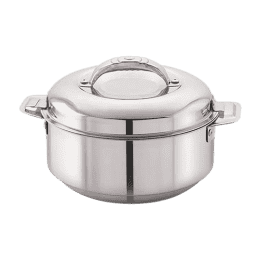 Cello | Maxima |  2300ml | Stainless Steel | Double Walled Casserole | Silver