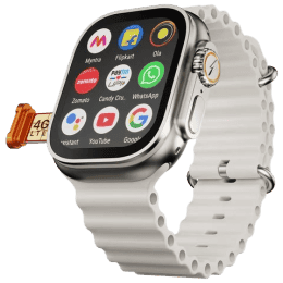 Fire-Boltt Oracle Wi-Fi+4G SIM Android OS Wristphone | 49 mm | In Built GPS | Crystal Tide Strap