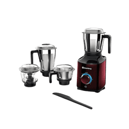 Atomberg Mg1 Mixer Grinder With Inverter Technology and Slow Mode 4 Jars And Chopper | Wine Red