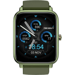 fire boltt REBEL 46.5mm | 1.83 HD full touch display | multiple sports modes Smartwatch | Olive Green Strap