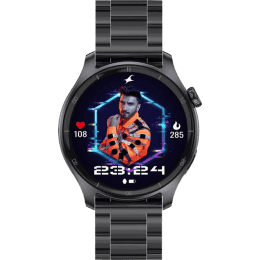 Fastrack Dezire FX1 Pro Smartwatch | AMOLED Display | 1.43 inch | Black Metal