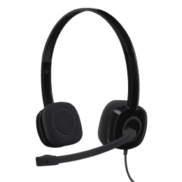 Logitech H151 Wired On Ear Headphones | With Mic | Black