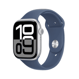 Apple Watch Series 10 | GPS | 42mm | M/L | Silver Aluminium with Denim Sport Band | Denim Strap | MWWC3HN/A