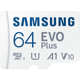 SAMSUNG Evo Plus 64 GB |  MicroSDXC Class 10 | 130 MB/s Memory Card With Adapter