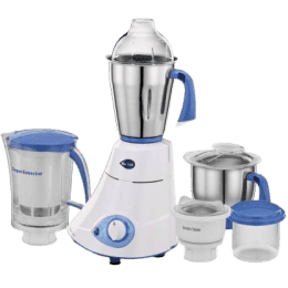 Preethi Blue Leaf Mixer Grinder | 750 W | 4 Jars | White and Blue | MG139