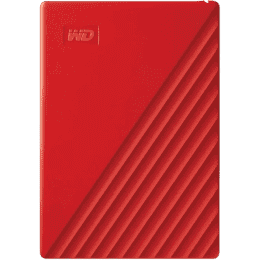 WD My Passport 4 TB External Hard Disk Drive | Red & Black