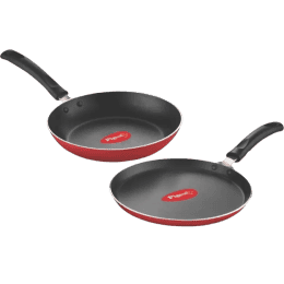 Pigeon Favourite Duo Pack Tawa & Fry Pan  | Non Stick Coated Cookware Set  | Aluminium | 2 Piece