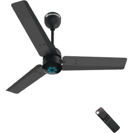 Atomberg Renesa Ceiling Fan |  900 mm BLDC Ceiling Fan with Remote Control | LED Indicators |Midnight Black | FG0382