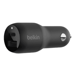 Belkin Dual USB C Car Charger | 42W PD | Black | CCB005QCBK