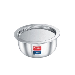 Prestige Tri ply Stainless Steel Induction Base Tope with Lid | 22 cm | Silver