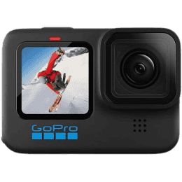 GoPro Hero 10 Waterproof with Front LCD and Touch Rear Screens | 5.3K60 Ultra HD Video | Black