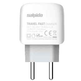 Salpido 17 W 3.4 A Multiport Mobile Charger with Detachable Cable | White
