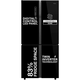 Haier Refrigerator | HRB-738BG | Side-by-Side  | 712 L | Black Glass