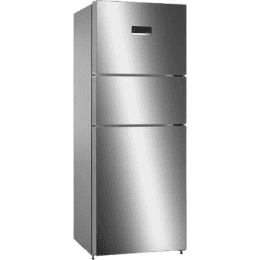 Bosch Series 4 | 364 L | Frost Free Triple Door Convertible Refrigerator with Temperature Display | CMC36K05NI, | Smoky Steel
