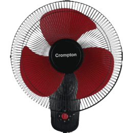 Crompton High Speed Torpedo | 400 mm | 3 Blade Wall Fan | Red Black
