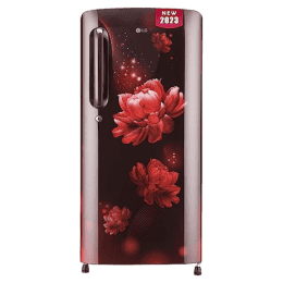 LG | GL-B201ASCD |185 L /3 Star | Direct-Cool Single Door Refrigerator | Scarlet Charm