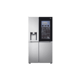 LG | 630 L | 3 Star | Side-by-Side Refrigerator |  InstaView | Noble Steel |  GL-X257ABS3