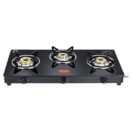 Prestige Marvel Plus Glass top Gas Stove | 3 Burner | GTM 03 | Black