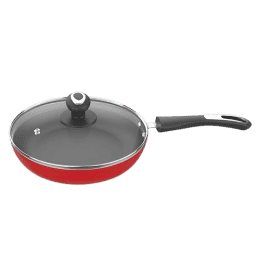 Preethi Dura Collection Non Stick Fry Pan | 26 cm | with Glass Lid