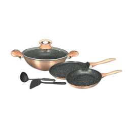 IMPEX | Gem |  3S | , 3 - Piece |Induction Bottom Non-Stick Coated Cookware Set  | Aluminium