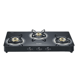Prestige Royale Plus Toughened Black Glass Top Gas Stove | 3 Burners | 40513
