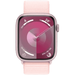 Apple Watch Series 9 | GPS + Cellular 45mm | Pink Case & Light Pink Sport Loop