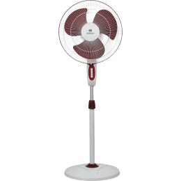 Havells Accelero Pedestal Fan | 3 Blade | 400 mm | White & Red
