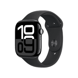 Apple Watch Series 10 | GPS | Cellular | 46mm | S/M | Jet Black Aluminium with Black Sport Band | Jet Black Strap