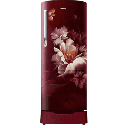 Samsung Digital Inverter Direct-Cool Single Door Refrigerator | 183 L | 3 Star | Midnight Blossom Red | RR20D1823RZ/HL