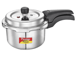 Prestige Deluxe Alpha Svachh Pressure Cooker | 2 L |  Outer Lid Induction Bottom | Stainless Steel |  20247