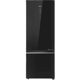 Haier Frost Free Double Door Bottom Mount 2 Star Refrigerator | 445 L | HRB-4952CKG-P | Black Glass