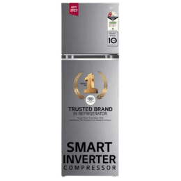 LG | GL-N312SDSY ADSZEBNLG | 272 Litres | 2 Star | Frost Free Double Door Refrigerator with Inverter Technology | Dazzle Steel