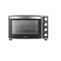 Black+Decker Oven Toaster Grill OTG  with Rotisserie & Convection for Grilling & Baking | 48 L | Full Stainless Steel | BXT04801IN | 2000W | Black,Grey |