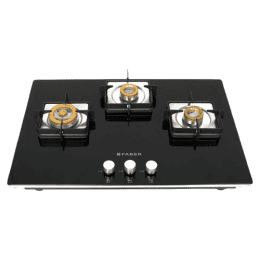 Faber HTG 753 CRS BR CI Glass Top Automatic Hob | 3 Burners