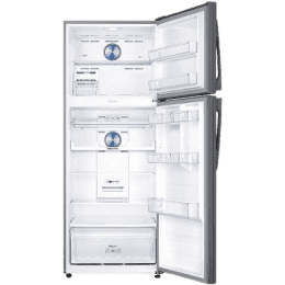 SAMSUNG 478 L Frost Free Double Door 3 Star Convertible Refrigerator | RT49R633ESL/TL | EZ Clean Steel | Silver