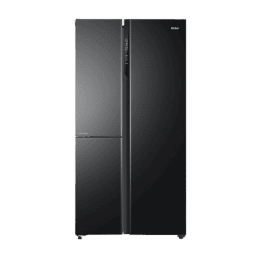Haier 598 L | HRT-683KS | Triple Door Side By Side Refrigerator | Black Steel