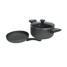 IMPEX | Royal Granite | 5 Layer | 3 Pcs | Non-Stick Coated Cookware Set  | Aluminium